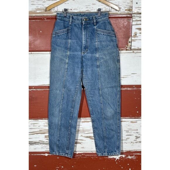26w RARE 80s USA Vintage LEE bareback‎ tapered leg jeans - Picture 1 of 15